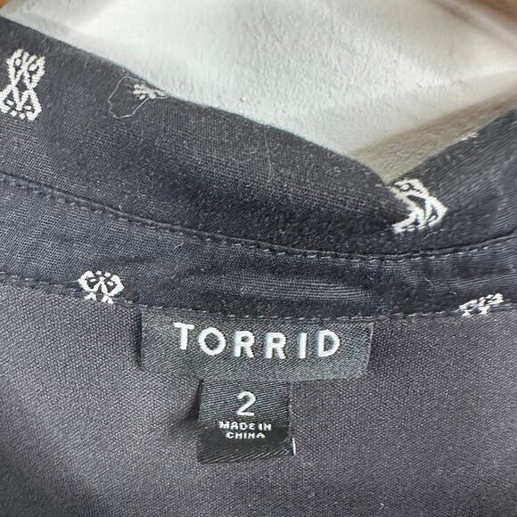 Torrid Black Midi Poplin Collared Shirtdress - Picture 5 of 9